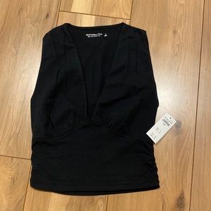 Abercrombie Cotton Seamless Fabric Ruched Top
